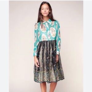 Manoush Silk Printed Dress, Size 34/Small